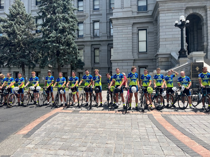 Both teams at the Colorado State Capitol